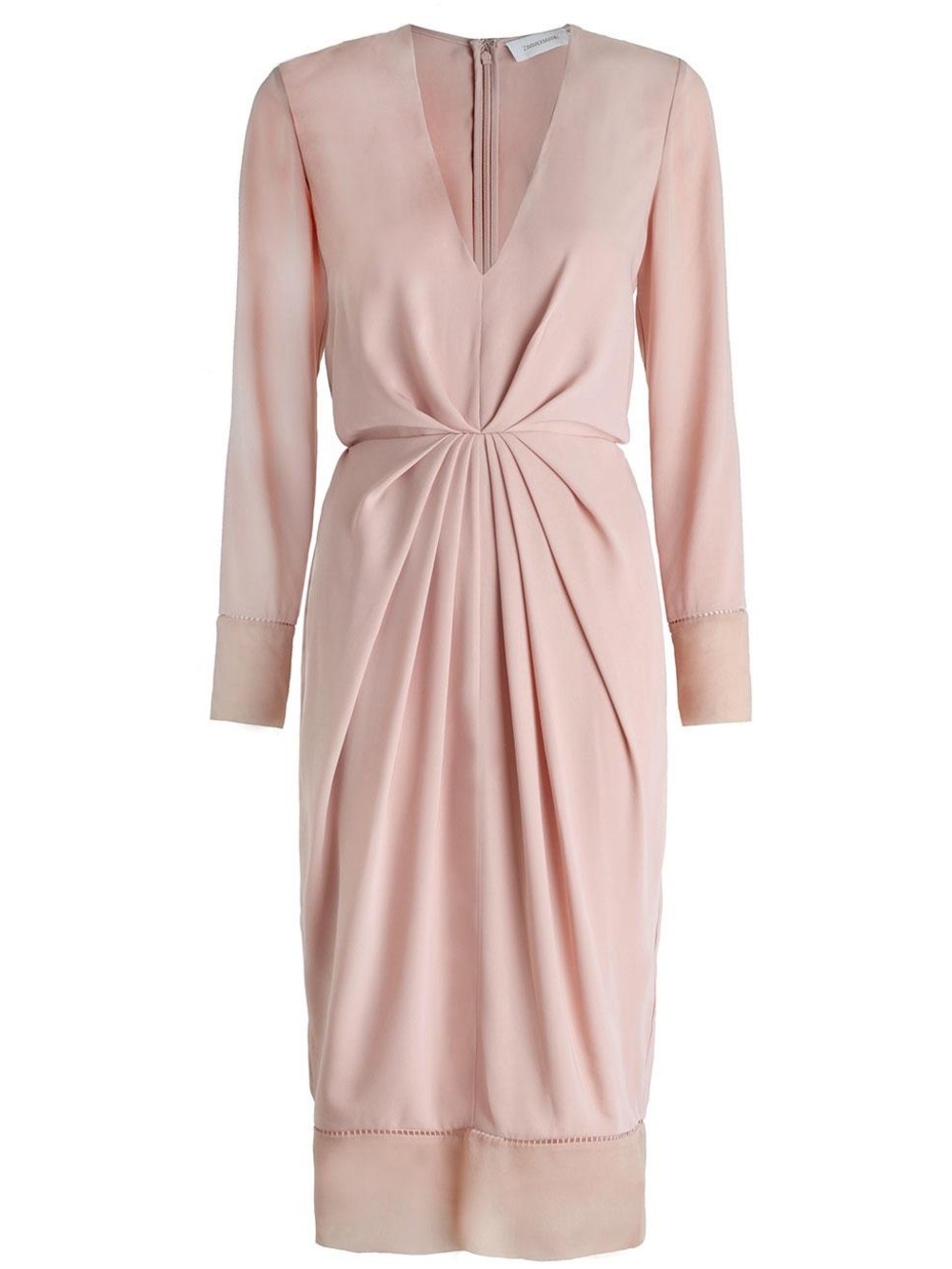 ZIMMERMANN RAY PLUNGE DRESS PINK SIZE 1